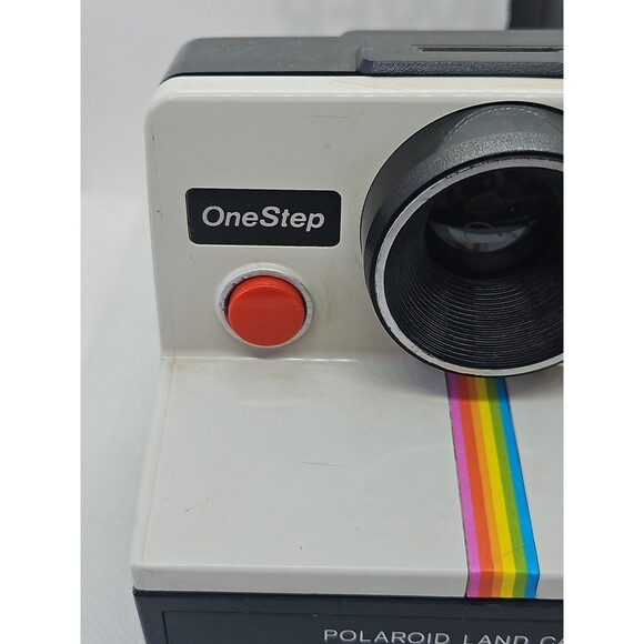 Vintage Polaroid SX-70 OneStep White Rainbow Stripe Land Camera (Untested) - Picture 5 of 16